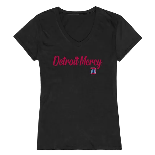 W Republic Women's Script Tee Shirt Detroit Mercy Titans 555-290