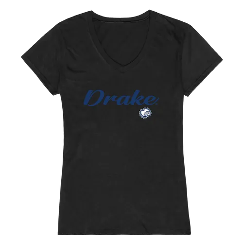 W Republic Women's Script Tee Shirt Drake University Bulldogs 555-292