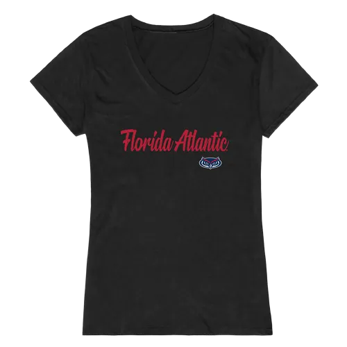 W Republic Women's Script Tee Shirt Florida Atlantic Owls 555-302