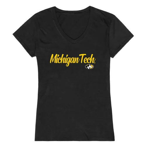 W Republic Women's Script Tee Shirt Michigan Tech 555-341