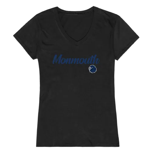 W Republic Women's Script Tee Shirt Monmouth University 555-345