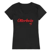 W Republic Women's Script Tee Shirt Otterbein University Cardinals 555-361