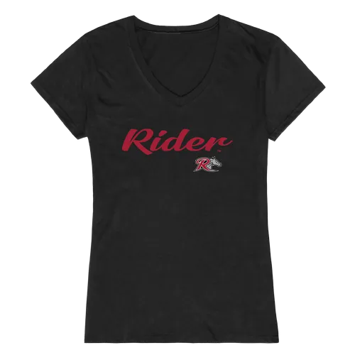 W Republic Women's Script Tee Shirt Rider University Broncos 555-368