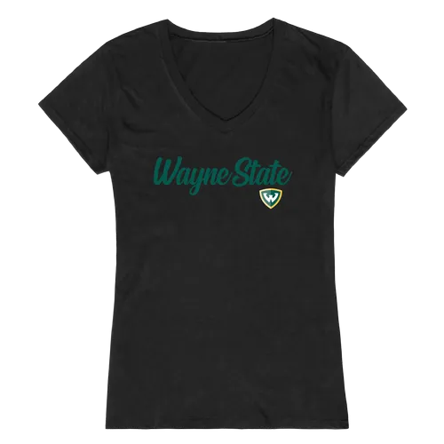 W Republic Women's Script Tee Shirt Wayne State Warriors 555-400
