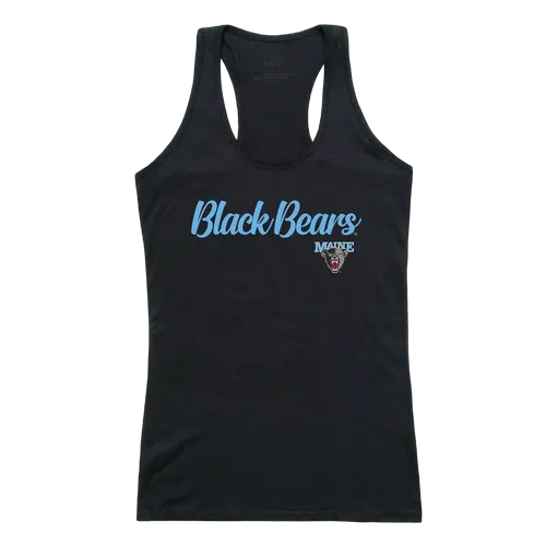 W Republic Women's Script Tank Shirt Maine Black Bears 557-334