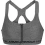Under Armour Women's Armour High Crossback Zip Heather Sports Bra 1360573