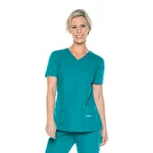 Landau Essentials 4 Pocket Scrub Top For Women 8111