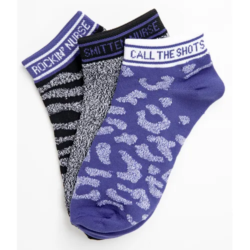 Smitten The Chorus Cuff Socks, Ankle Socks With Inspirational Theme Boarders S403007