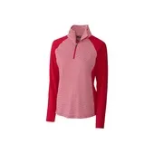 Cutter & Buck Ladies Forge Tonal Stripe Stretch Half Zip Top LCK00068