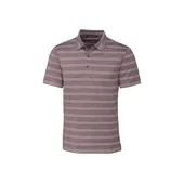 Cutter & Buck Mens Forge Polo Heather Stripe Tailored Fit MCK00132