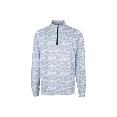 Cutter & Buck Mens Traverse Camo Quarter Zip Pullover MCK01081. Decorated in seven days or less.