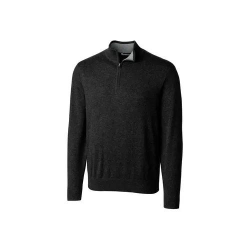 Cutter & Buck Mens Lakemont Tri-Blend Quarter Zip Sweater MCS07728. Decorated in seven days or less.