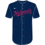 Nike MLB Adult/Youth Dri-Fit Full Button Jersey N140 / NY40 WASHINGTON NATIONALS