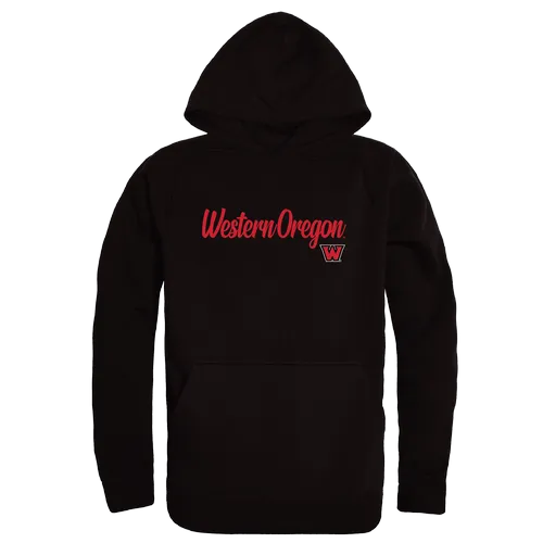 W Republic Script Hoodie Western Oregon Wolves 558-406