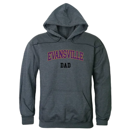 W Republic Dad Hoodie University Of Evansville Purple Aces 563-424