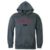 W Republic Dad Hoodie University Of Evansville Purple Aces 563-424