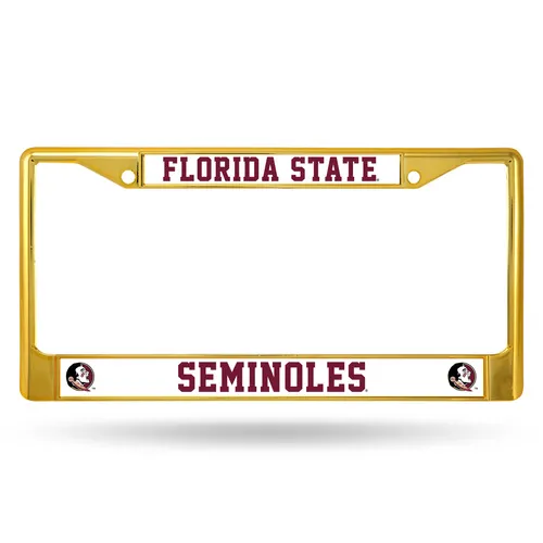 Rico Florida State Seminoles Colored Chrome 12 X 6 Gold License Plate Frame Fcc100206gd