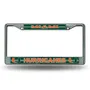Rico Miami Hurricanes Glitter Chrome License Plate Frame Fcgl100301