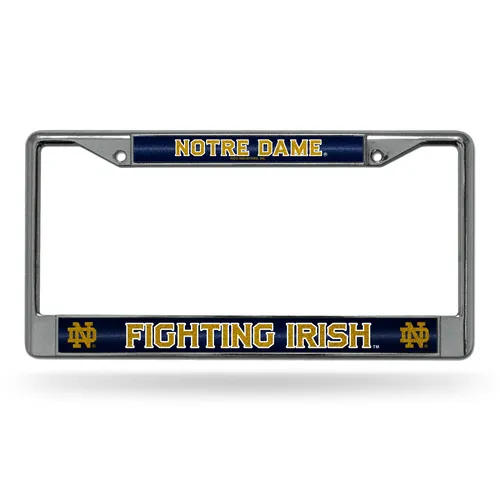 Rico Notre Dame Fighting Irish Glitter Chrome License Plate Frame Fcgl200302