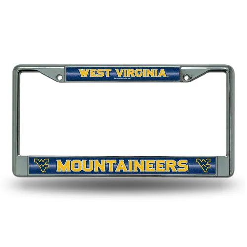 Rico West Virginia Mountaineers Glitter Chrome License Plate Frame Fcgl280101