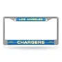 Rico Los Angeles Chargers Glitter Chrome License Plate Frame Fcgl3403