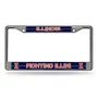 Rico Illinois Fighting Illini Glitter Chrome License Plate Frame Fcgl400102