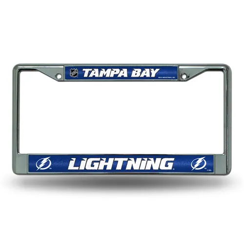 Rico Tampa Bay Lightning Glitter Chrome License Plate Frame Fcgl9201