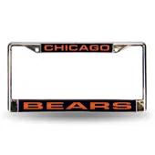 Rico Chicago Bears Laser Chrome 12 X 6 License Plate Frame Fcl1201