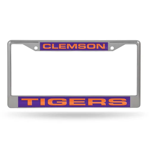 Rico Clemson Tigers Laser Chrome 12 X 6 License Plate Frame Fcl120202