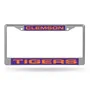 Rico Clemson Tigers Laser Chrome 12 X 6 License Plate Frame Fcl120202