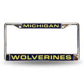 Rico Michigan Wolverines Laser Chrome 12 X 6 License Plate Frame Fcl220001