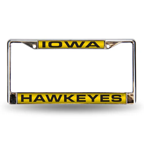 Rico Iowa Hawkeyes Laser Chrome 12 X 6 License Plate Frame Fcl250102