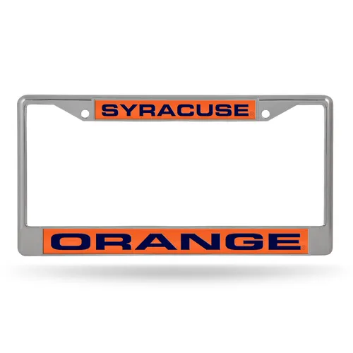 Rico Syracuse Orange Laser Chrome 12 X 6 License Plate Frame Fcl270104