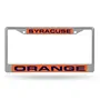 Rico Syracuse Orange Laser Chrome 12 X 6 License Plate Frame Fcl270104