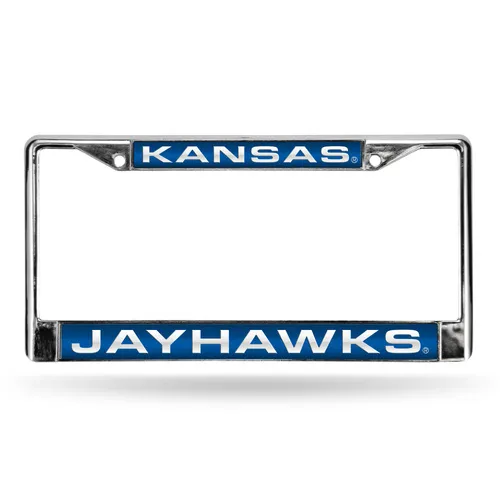 Rico Kansas Jayhawks Laser Chrome 12 X 6 License Plate Frame Fcl310101