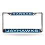 Rico Kansas Jayhawks Laser Chrome 12 X 6 License Plate Frame Fcl310101