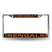 Rico Cincinnati Bengals Laser Chrome 12 X 6 License Plate Frame Fcl3201