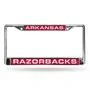 Rico Arkansas Razorbacks Laser Chrome 12 X 6 License Plate Frame Fcl360101