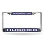 Rico Washington Huskies Laser Chrome 12 X 6 License Plate Frame Fcl490202