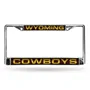 Rico Wyoming Cowboys Laser Chrome 12 X 6 License Plate Frame Fcl520101
