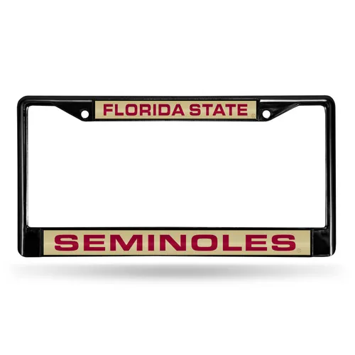 Rico Florida State Seminoles Black Laser Chrome 12 X 6 License Plate Frame Fclb100201