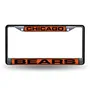 Rico Chicago Bears Black Laser Chrome 12 X 6 License Plate Frame Fclb1201