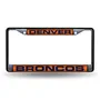 Rico Denver Broncos Black Laser Chrome 12 X 6 License Plate Frame Fclb1601