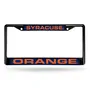 Rico Syracuse Orange Black Laser Chrome 12 X 6 License Plate Frame Fclb270102