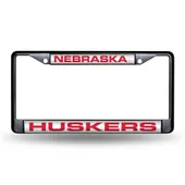 Rico Nebraska Cornhuskers Black Laser Chrome 12 X 6 License Plate Frame Fclb410102