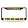 Rico Pittsburgh Penguins Black Laser Chrome 12 X 6 License Plate Frame Fclb7202