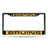 Rico Boston Bruins Black Laser Chrome 12 X 6 License Plate Frame Fclb7301