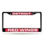 Rico Detroit Red Wings Black Laser Chrome 12 X 6 License Plate Frame Fclb7801