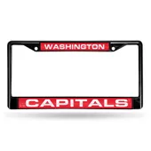 Rico Washington Capitals Black Laser Chrome 12 X 6 License Plate Frame Fclb8901