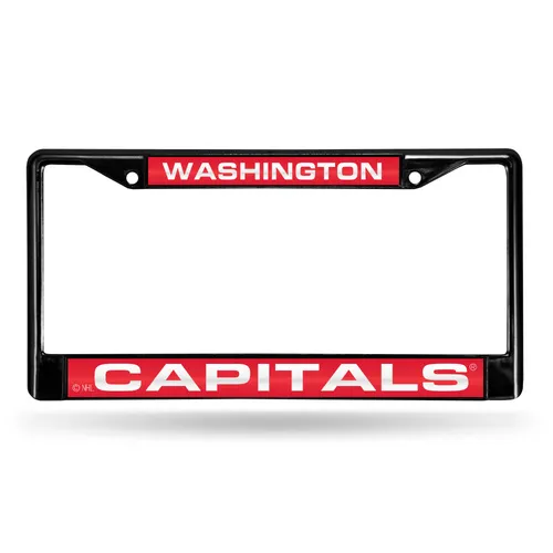 Rico Washington Capitals Black Laser Chrome 12 X 6 License Plate Frame Fclb8901